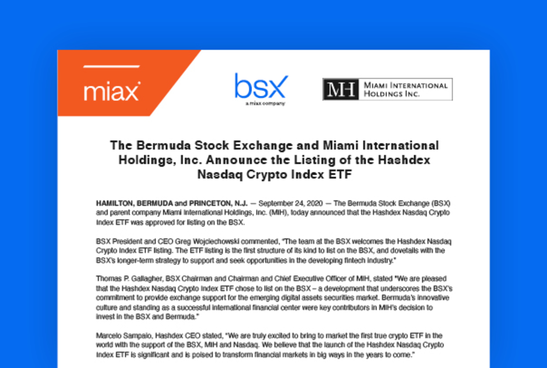 MIAX press release