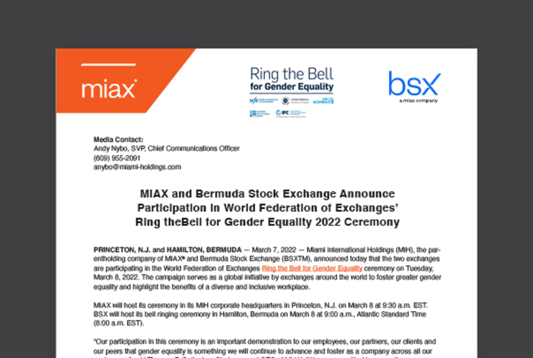 MIAX press release