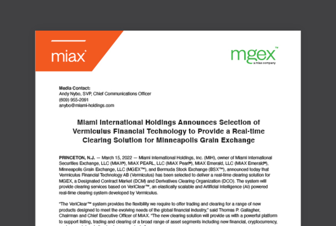 MIAX press release