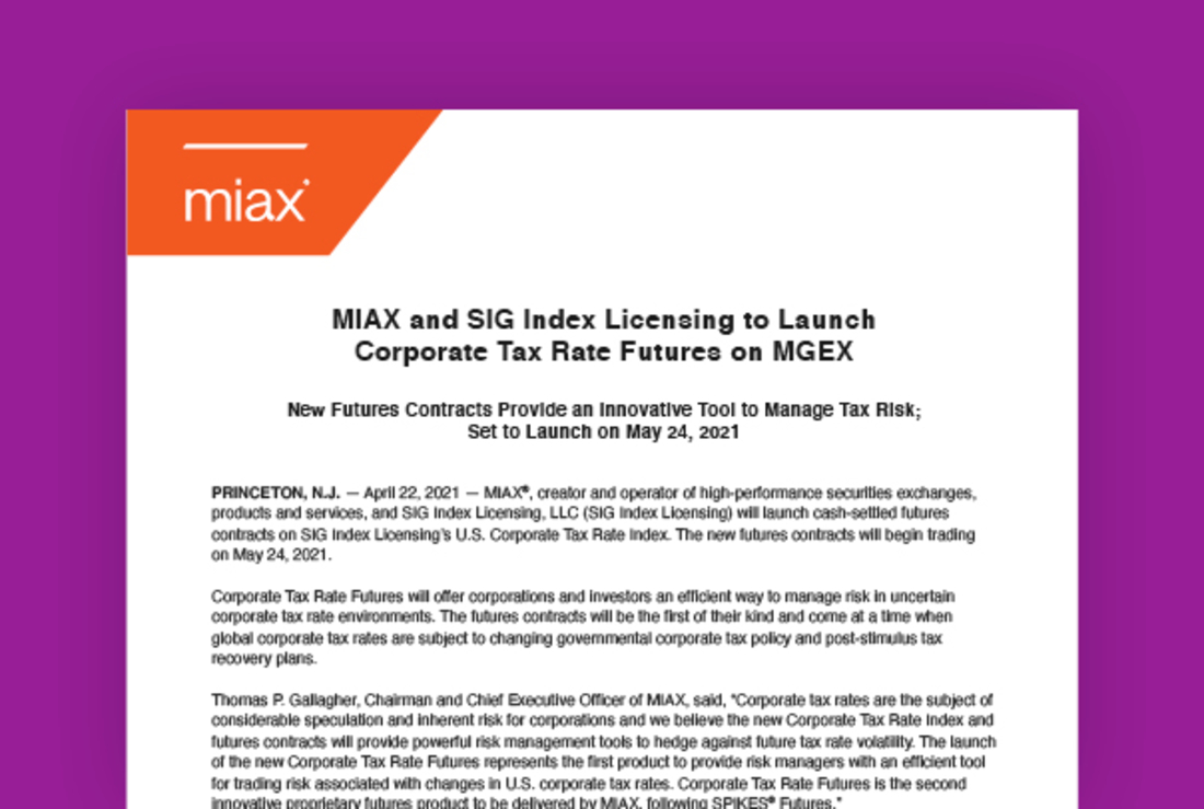 MIAX press release
