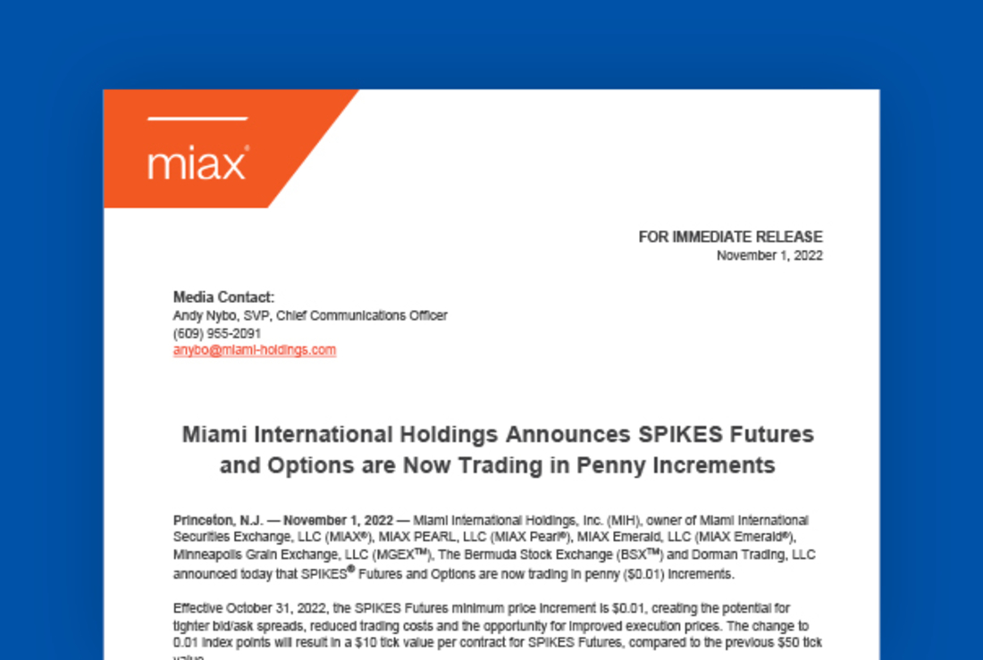 MIAX press release