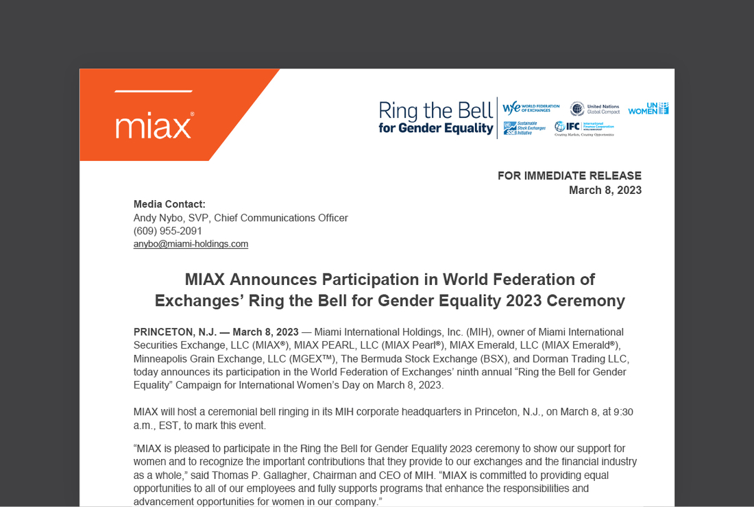 MIAX press release