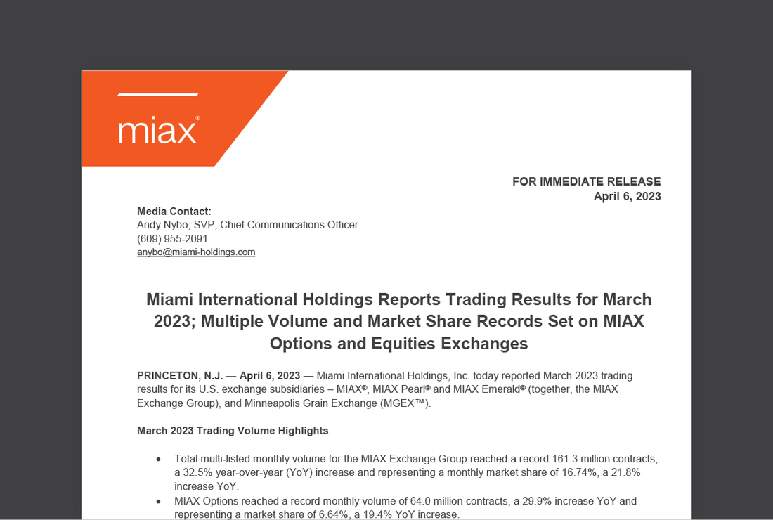 MIAX press release