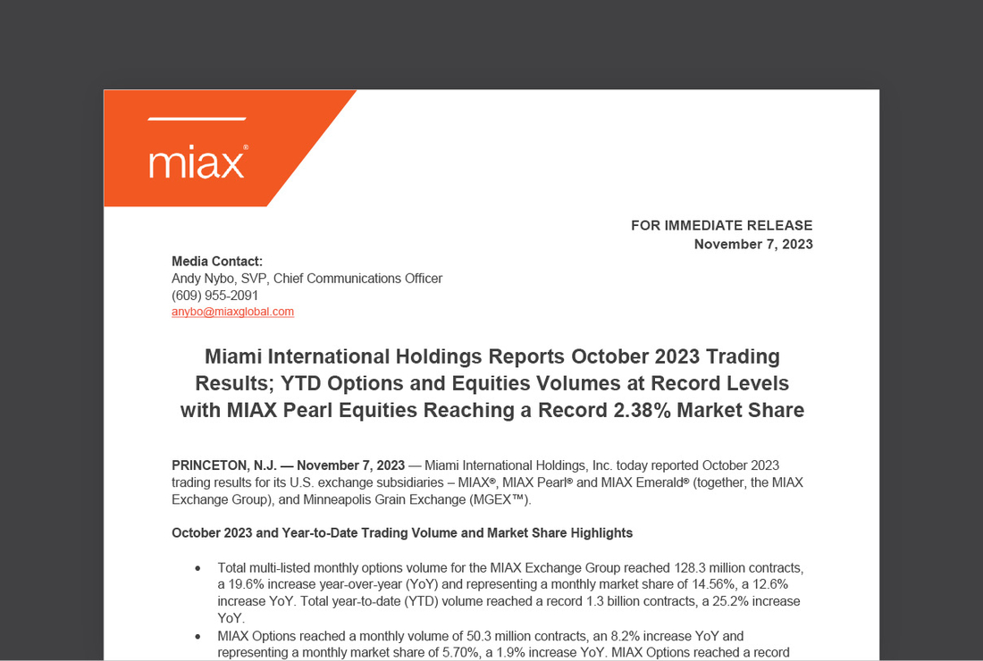 MIAX press release